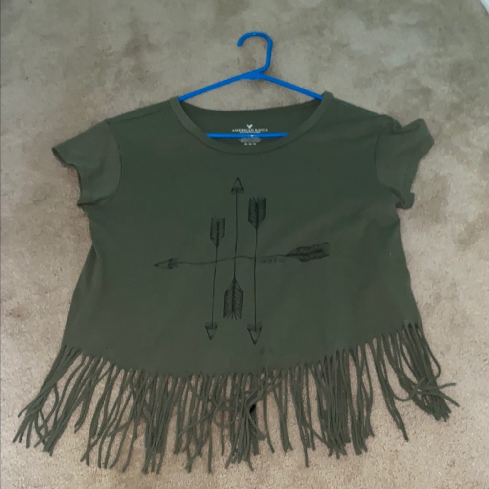 Mossy green crop top